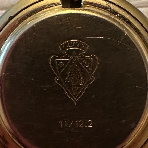 In Original Box Gucci 1980’s Interchangeable Bezel Gold Bracelet Watch - Picture 5 of 13